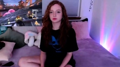 Petite amateur redheaded teen pisses and sucks cock