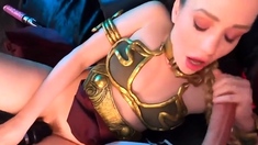 Mia Malkova Slave Leia Cosplay - Big tits