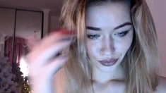 Blonde Teen Solo Masturbating On Webcam