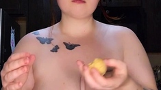 Big boobs milf masturbates with her dildo