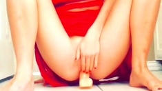 Girls Out West Amateur double toy masturbation