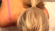 Sexy amateur blonde blowjob amp cumshot HD