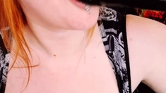 Great Big Boobs On Masturbating Redhead