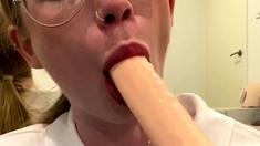 Savannah lovely amateur blonde woman toying