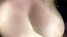 Orgasm of blonde Teen with big boobs