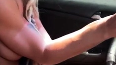 European blonde amateur babe banged in public pov