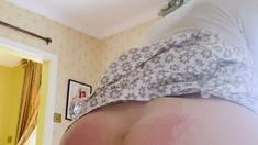 Amateur brunette chick toying her ass and pussy on webcam