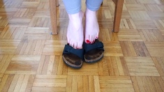 Foot fetish Close up feet and toes tease