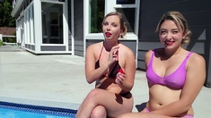 Blonde amateur fucking outdoor