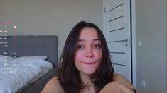 Small titted brunette amateur anal nailed at home