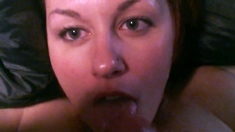 Amateur Teen Blowjob Under the Cover