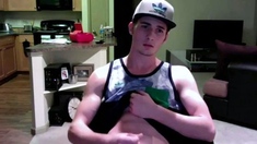 Twink Jerks Off on Webcam in His Apartment