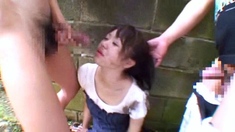 Japanese girl Beautiful baby threesome sex Hardcore fucking