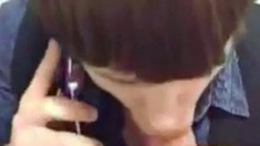 Twink Takes Big Cock Anal and Blowjob in Public Stall
