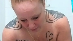 Big boobs milf masturbates with her dildo