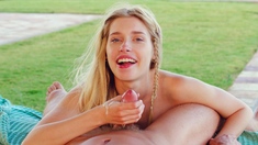 Blonde Blowjob Outdoor