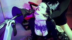 Slut gets Spitroasted and fucked messy extreme facefuck