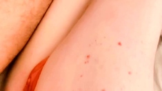 Small titted babe toys her pussy on webcam