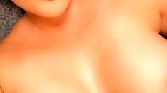 Busty Latin Babe Oils Her Big Boobs And Booty