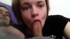 Short Haired Amateur Cocksucker Swallows Cum For The Camera