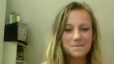 Blonde cutie on Skype