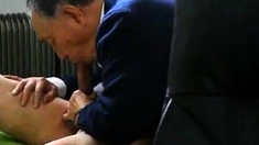 Chinese Grandpa Blowjob