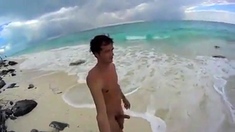 Str8 men jerk off in Cuba beach Playa